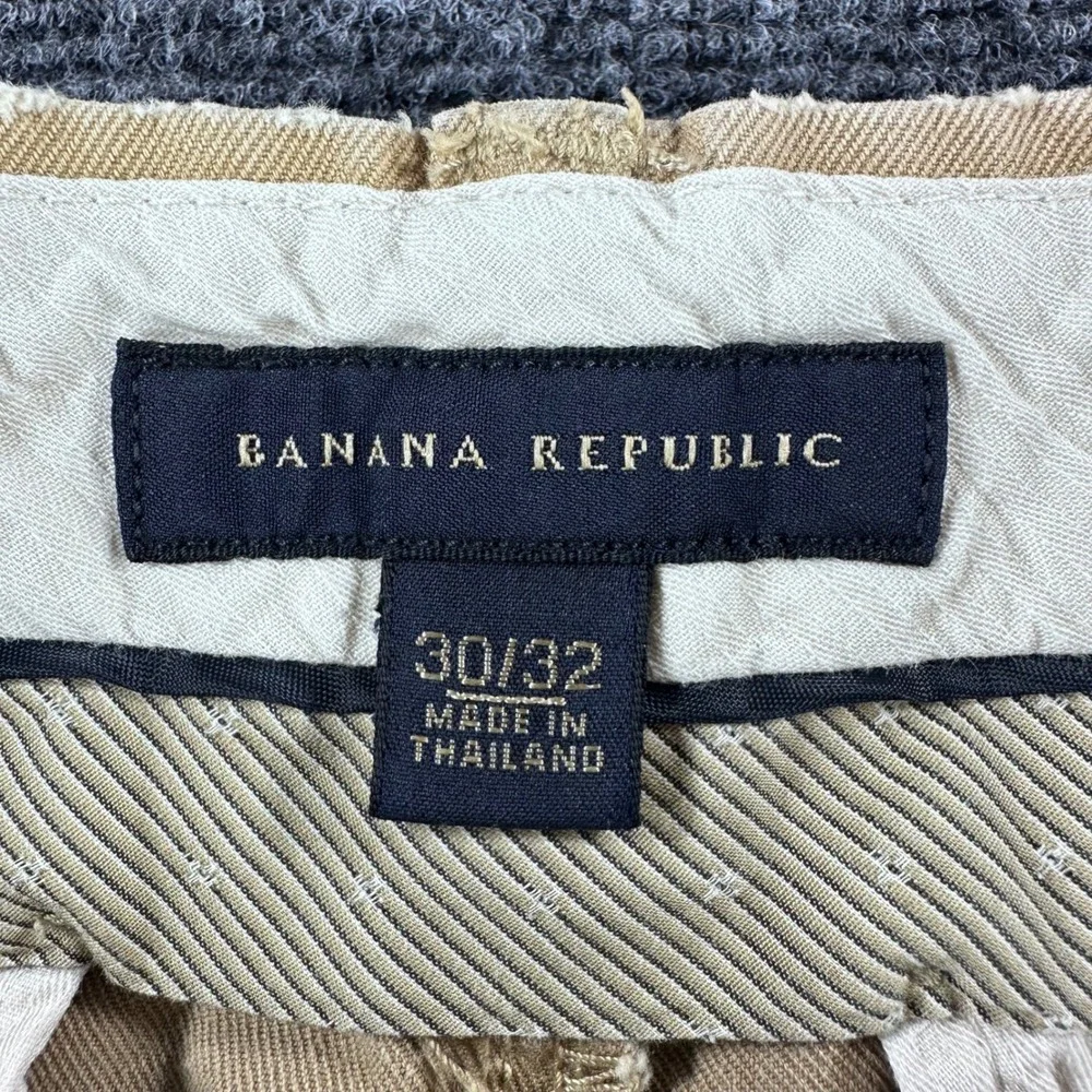 Banana Republic Chino Pants Mens 30/32 Khaki Tan Cotton Twill Straight Leg